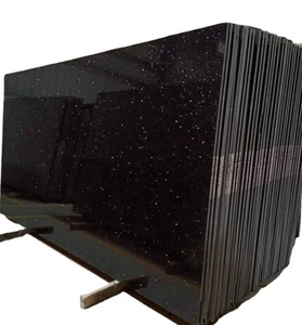 Dalle de granit noir moderne, panneau de pierre polie, carrelage décoratif pour mur, sol, comptoir, extérieur - Product Image 5