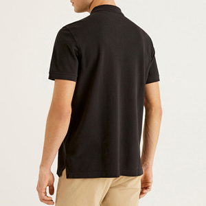 เสื้อโปโลแขนสั้นผู้ชาย สีพื้น ผ้าฝ้ายถัก ระบายอากาศได้ดี สไตล์ลำลอง แฟชั่นเสื้อผู้ชาย สีพื้น - Product Image 5