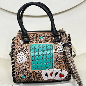 Bolso de Mano Pequeño de Cuero Repujado Estilo Western para Mujer, Bolso de Hombro de Diseño de Lujo, Bolso Tipo Barril, Mini Bolso de Viaje Premium - Product Image 4