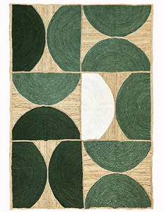 <b>Large</b> Boho Handmade Organic Jute Area <b>Rug</b> 912 ft Non-Slip Eco-Friendly Geometric Pattern Indoor/Outdoor Use - Product Image 1