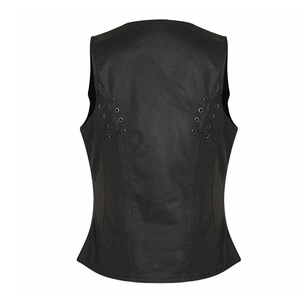 Gilet en cuir marron pour femmes, veste sans manches en véritable peau de mouton, pour femmes élégantes, taille personnalisée disponible, gilet en cuir pour femmes - Product Image 2
