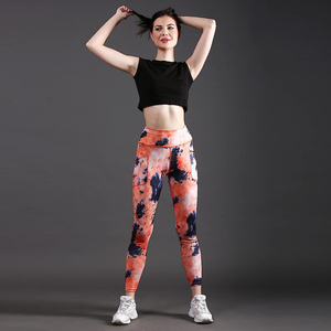 Leggings Femme Taille Haute les Plus Vendus en Polyester Spandex Sublimé Sans Couture Anti-Bactérien Respirant Écologique 240g Complet - Product Image 3