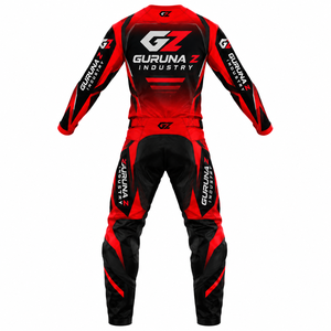 ชุดแข่งรถมอเตอร์ไซค์ GURUNA Z INDUSTRY แขนยาว สีแดงดำ พิมพ์ลายแบบ Sublimation แห้งเร็ว สำหรับผู้ชาย ใช้ได้ทุกฤดู อุปกรณ์มอเตอร์ครอส - Product Image 2
