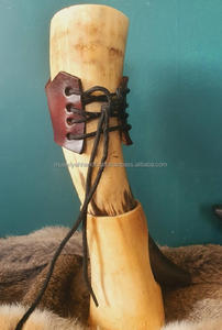 Venta caliente de la mejor calidad de cuerno para beber de buey hecho a mano real con soporte de cuero real a precios de mayorista - Product Image 4