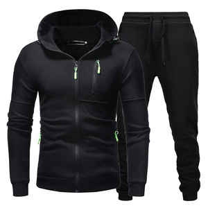Nouvelle conception Ensemble 2 pièces : Veste à capuche zippée et pantalon, 100% Polyester, Écologique, Respirant, Vêtement de sport décontracté, Coupe-vent, Survêtement pour - Product Image 5