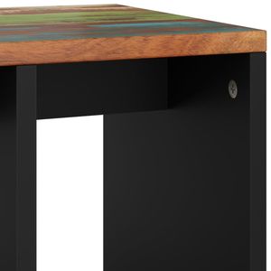 Mesa Auxiliar Multicolor Negra, Diseño Versátil de Mesa de Centro - Product Image 6