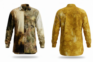 Chemises personnalisées en gros à manches longues imprimées avec un design abstrait, style décontracté, confortables, pour le streetwear - Product Image 3