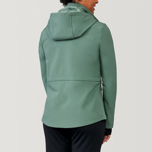 Veste softshell pour femme, doublée polaire, col montant, fermeture éclair, coupe-vent, légère, printemps, décontractée, randonnée - Product Image 3