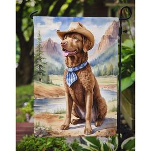 Multicolor Chesapeake Bay Retriever Cowboy Welcome Garden Flag Buzón Decorativo Yard Flag Banner para Patio Artwork Flower Beds - Product Image 3