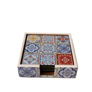 Ensemble de sous-verres réutilisables en MDF, style incroyable, 4 pièces, impression autocollante émaillée, antidérapants, résistants à la chaleur, HANDICRAFT HUB, 4 pouces, très bonne qualité - Product Image 5
