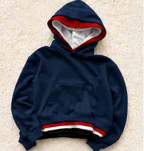 Sweat à capuche personnalisé triple couche en molleton épais, pull à capuche surdimensionné style streetwear, marque privée OEM - Product Image 6
