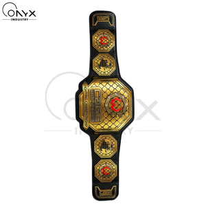 Cinturón de Campeonato de MMA Personalizado de ONYX INDUSTRY Hecho en Pakistán, Placa de Metal Chapada en Oro/Plata 3D, Cuero Premium para Boxeo, Venta al Por Mayor - Product Image 2