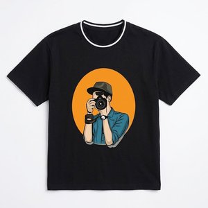 Camisetas de Hombre Más Demandadas, Estampadas o Lisas, 100% Algodón, Manga Corta, Holgadas, Transpirables, con Hombros Caídos, Talla Grande - Product Image 1