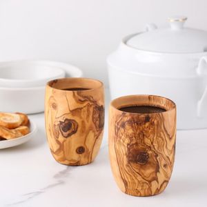 Solid Wood Coffee Mug Handmade Natural Wooden Mug Rustic Style Eco Friendly Drinking Mug for Home Use - Product Image 2