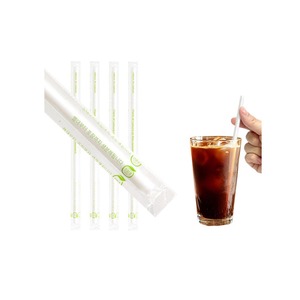 หลอดดูดน้ำ PLA ย่อยสลายได้ทางชีวภาพ ยี่ห้อ DONGILPLATECHI ขนาด 7 x 210 มม. บรรจุภัณฑ์แยกชิ้น วัสดุเดียว รีไซเคิลได้ - Product Image 2