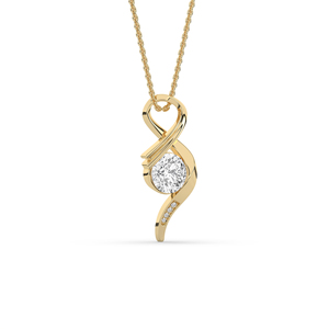 Colgante de Diamante Cultivado en Laboratorio con Certificación IGI, Corte Redondo de 2 Quilates, Plata 925, Estilo Único, Ligero, Corte Brillante, Joyería Fina para Boda - Product Image 4