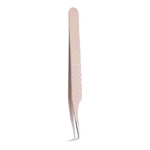 Pince à épiler professionnelle pour extensions de cils, nouvelle conception, volume, en acier inoxydable, à bout rond classique - Product Image 6