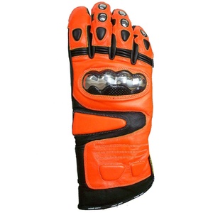 Custom color new style Genuine Leather Men's motorbike gloves custom logo wholesale price available Australia USA - Product Image 2