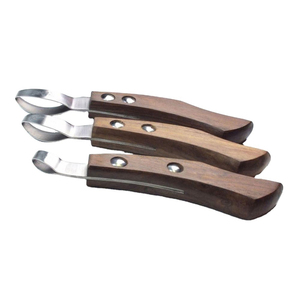 Couteau à sabots équin réutilisable avec manche en bois, outil de coupe de sabots pour chevaux, instrument vétérinaire, vente en gros directe d'usine - Product Image 2
