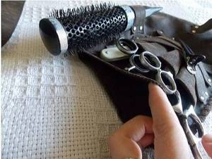 Étui de protection vintage en cuir de luxe pour ciseaux de barbier, organisateur de ciseaux de coiffeur, étui de ceinture anti-odeur LBSH-0008 - Product Image 6