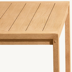 Table à manger en teck massif, durable et écologique, best-seller, pour usage intérieur/extérieur, hôtel, villa, forme rectangulaire, style simple et moderne - Product Image 3