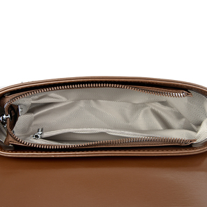 Sac à bandoulière pour femme en forme de coquille avec chaîne, fermeture à rabat en cuir, style minimaliste, poignée unique, utilisation quotidienne toutes saisons - Product Image 4