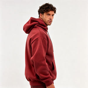 Vente en gros de sweats à capuche en coton surdimensionnés pour hommes, avec des modèles à épaules tombantes et des modèles style skate pour les détaillants américains - Product Image 5