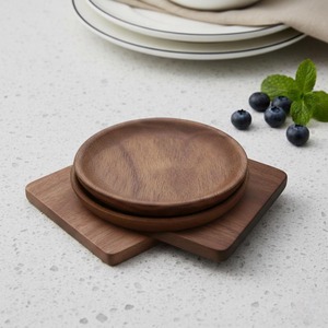 Round Wooden <b>Coaster</b> <b>Set</b> Handmade Tea Coffee Cup Mats for Home and Restaurant At Cheap Price - Product Image 1