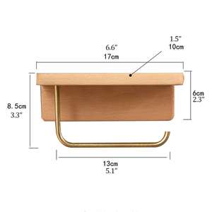 Porte-papier toilette en bois de qualité supérieure, style rustique, design artisanal - Product Image 6