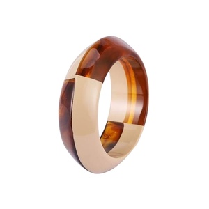 Brazalete de resina de estilo americano para mujeres y niñas, joyería de latón, brazalete de resina - Product Image 1