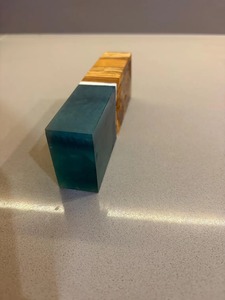 SAZ ENTERPRISES Bloc de manche de couteau personnalisé en bois et résine hybride pour la fabrication artisanale de couteaux de cuisine et de chasse - Product Image 5