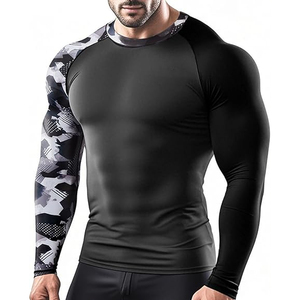 Camiseta Deportiva de Compresión para Hombre con Logotipo Personalizado, Manga Larga, Secado Rápido, para Gimnasio, Fitness, Entrenamiento, Running, OEM - Product Image 1