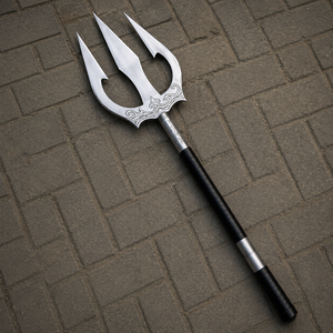 Trident inspiré d'Aquaman |   Trident à trois pointes forgé à la main sur mesure |   Objet de collection inspiré du cinéma avec étui - Product Image 3