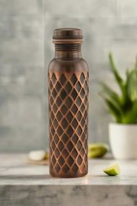 <b>Copper</b> <b>Drinking</b> <b>Bottle</b> 1L Handmade Pure <b>Copper</b> Water <b>Bottle</b> with Food Grade Finish Custom Packaging Available - Product Image 6