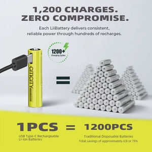 CITICITY Baterías de Litio AAA Recargables por USB, 1 Hora de Carga, Más de 1200 Recargas, 600 mAh para Drones y Submarinos - Product Image 6