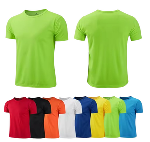 T-shirt de sport multicolore à séchage rapide pour hommes, en polyester respirant, pour la course à pied, la gym, l'entraînement physique, maillot athlétique à manches courtes - Product Image 1