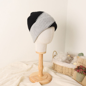 <b>Beanie</b> Winter Knitted Hats 100% Cotton Vintage Breathable <b>Waterproof</b> Digital Printing Travel Outdoor Unisex Various Colors - Product Image 4