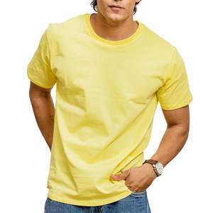 T-shirt décontracté en coton pour homme, couleur unie, col rond, pour l'été, vente en gros personnalisée, fournisseur d'usine en gros, fabricant OEM - Product Image 3