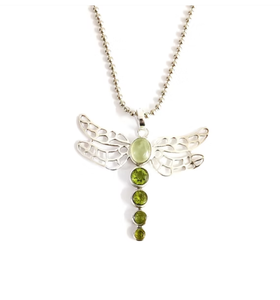 Pendentif en forme de libellule multi-pierres précieuses (9,1 g) – Charme de bijou unique en argent sterling 925 pour un usage quotidien - Product Image 2
