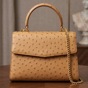 Sac à main de luxe classique en cuir véritable gaufré pour femme, style vintage, avec pochette amovible et poignée supérieure - Product Image 3