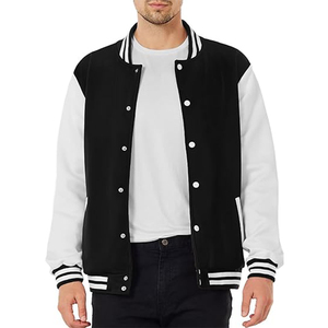Factory Price Fashion Causal Slim Fit Windproof 100% Wool Canvas Cartoon Patchwork Hooded Unisex <b>Winter</b> Varsity <b>Jacket</b> - Product Image 1