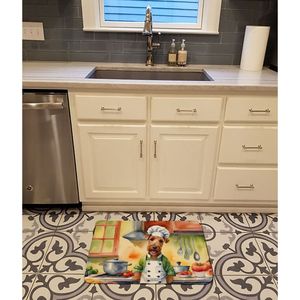 Irish Terrier the Chef Tapis de cuisine en mousse à mémoire de forme Coussin anti-fatigue lavable en machine Tapis de bain confortable - Product Image 2