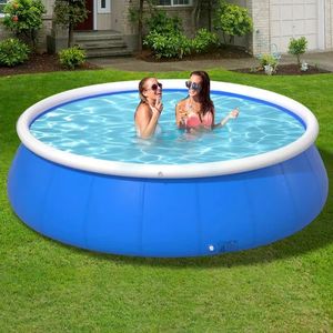 Piscina Gonfiabile Rettangolare per Famiglie 244x63cm, Facile da Installare, in PVC per Esterni - Product Image 4