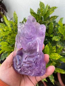 Estatua de Shiva Tallada a Mano en Amatista Natural, Escultura de Cristal, Decoración Espiritual, Proveedor Mayorista OEM ODM - Product Image 3