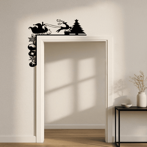 Adesivi Murali Natalizi Rimovibili CIFbuy a Forma di Slitta, Decorazioni per la Casa per le Feste, Adesivi per TikTok e Servizio di Ritiro Temu - Product Image 1