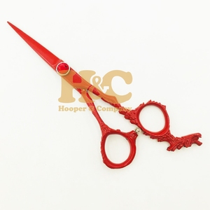 Ciseaux de coiffure professionnels en acier inoxydable avec poignée dragon personnalisée, droits, pour droitiers, tranchants, nouveau style - Product Image 3