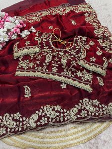 Fendy Satin Cutwork Sequence <b>Saree</b> Sequence Butti Designer <b>Saree</b> Glamour Cutwork Border <b>Saree</b> Wedding Glam Fendy Satin <b>Saree</b> - Product Image 3