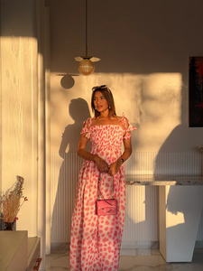 Robe longue tendance à imprimé floral pour femme en georgette, légère et fluide, idéale pour l'été, les fêtes et la plage - Fournisseur - Product Image 6