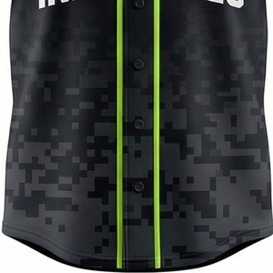 Maillot de baseball professionnel camouflage numérique vert fluo noir uniforme sportif d'équipe respirant MALUZA INDUSTRIES - Product Image 2