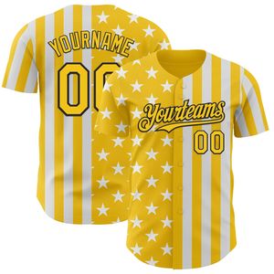 Camiseta de Béisbol con Botones, Manga Corta, Transpirable, de Poliéster, Azul con Estrellas Blancas y Rayas, Sublimada, Personalizada con Nombre de Equipo, para Adultos - Product Image 4